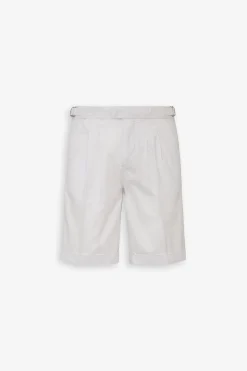 Bermuda chino rigato bianco
