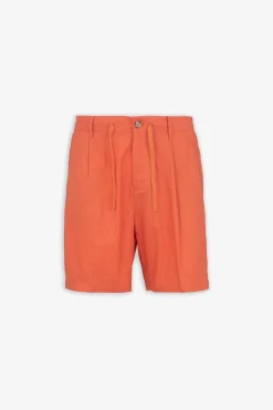 Bermuda con pinces arancione