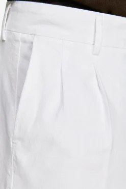 Bermuda misto lino bianco 