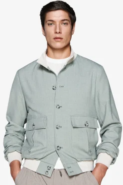Bomber corto salvia