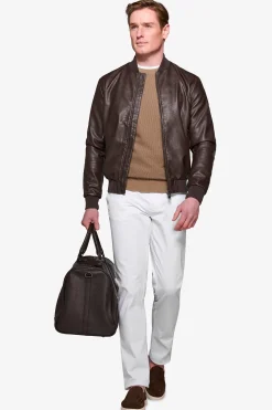 Bomber in ecopelle moro