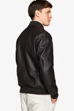 Bomber in ecopelle moro