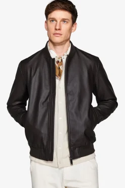 Bomber in ecopelle moro