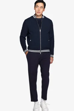 Bomber in maglia blu DNJ