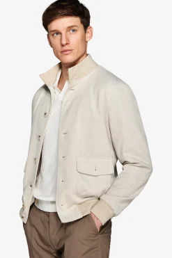 Bomber jersey piquet sabbia