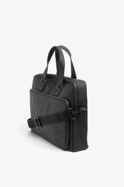 Borsa 24h in saffiano nera