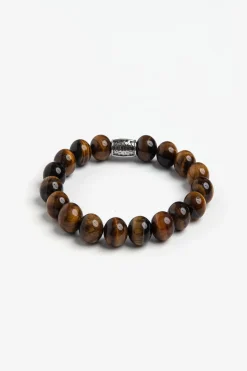 Bracciale perle grandi marrone