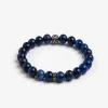 Bracciale perle medie blu