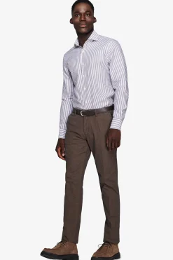 Camicia a righe operata moro
