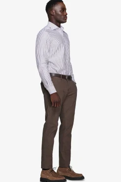 Camicia a righe operata moro