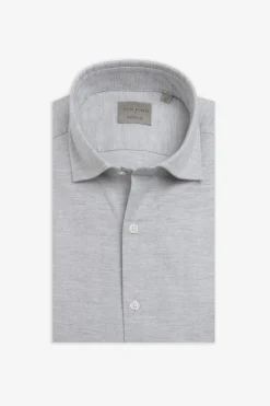 Camicia effetto flanella spigata grigio chiaro