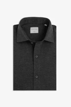 Camicia jersey melange antracite
