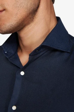 Camicia "la Picoco" operata blu slim