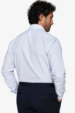 Camicia micro righe azzurra