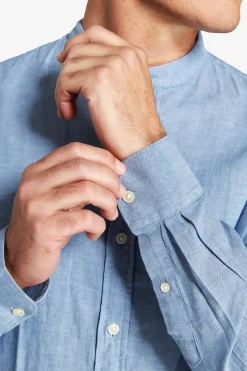 Camicia misto lino coreana avion