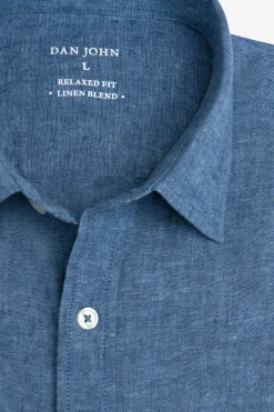 Camicia misto lino denim
