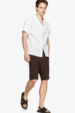 Camicia misto lino hawaiana bianca 