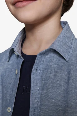 Camicia misto lino relaxed avion Kids