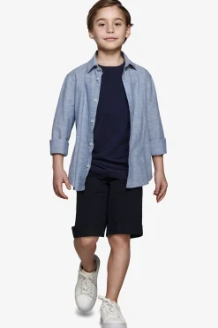 Camicia misto lino relaxed avion Kids