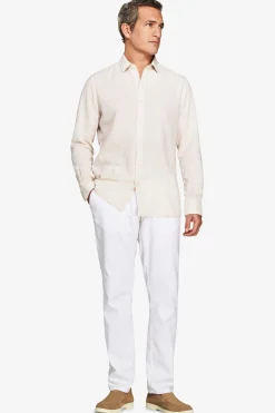Camicia misto lino relaxed beige