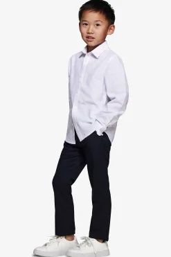 Camicia misto lino relaxed bianca Kids