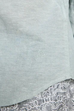 Camicia misto lino relaxed salvia Kids