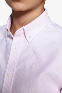 Camicia oxford a righe rosa Kids