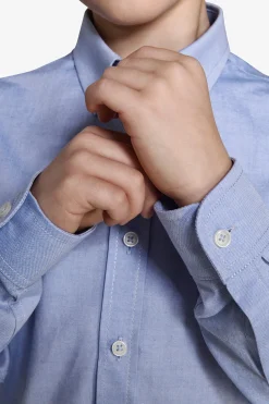 Camicia oxford button down celeste Kids
