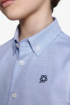 Camicia oxford button down celeste Kids