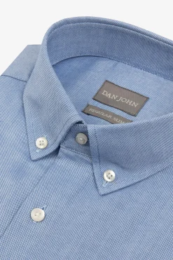 Camicia oxford button down celeste