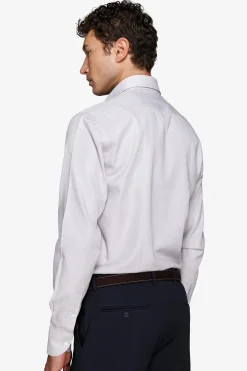 Camicia oxford button down grigio chiaro