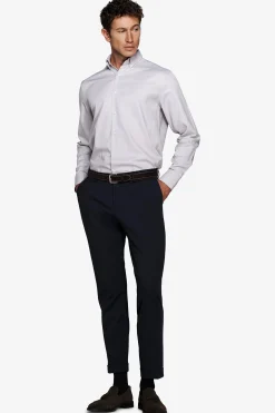 Camicia oxford button down grigio chiaro