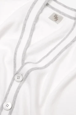 Cardigan profili rigati DNJ crema