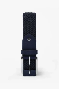 Cintura sportiva elastica intrecciata blu