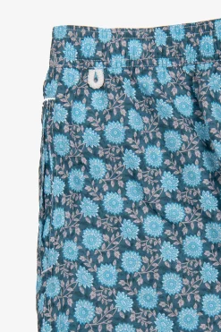 Costume da bagno stampa fiori celeste
