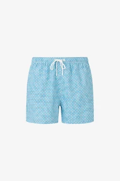 Costume da bagno stampa geometrica turchese
