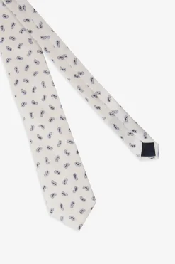 Cravatta disegno cashmere burro