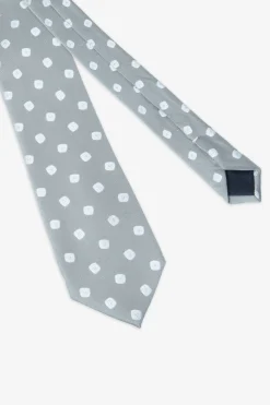 Cravatta disegno geometrico grigio