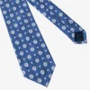 Cravatta disegno geometrico blu