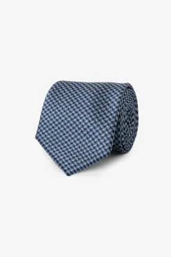 Cravatta jacquard disegno cashmere azzurro