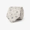 Cravatta jacquard fantasia geometrica beige