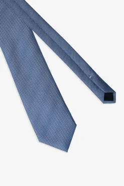 Cravatta jacquard micro fantasia cielo