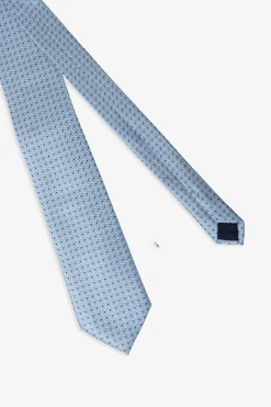 Cravatta jacquard micro fantasia celeste