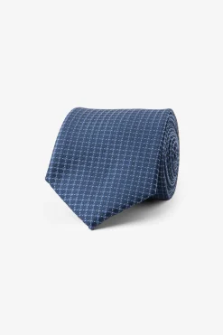 Cravatta jacquard micro fantasia blu