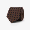 Cravatta jacquard micro fiore moro