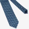 Cravatta jacquard punto e quadro avion