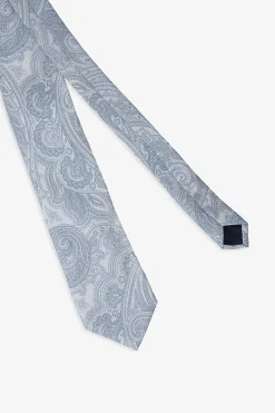 Cravatta macro fantasia cashmere celeste