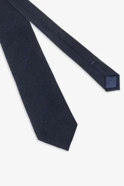Cravatta melange tinta unita blu