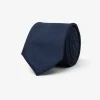 Cravatta punta spillo blu
