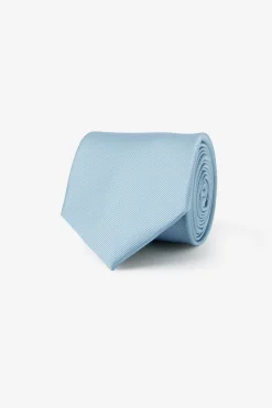 Cravatta twill celeste